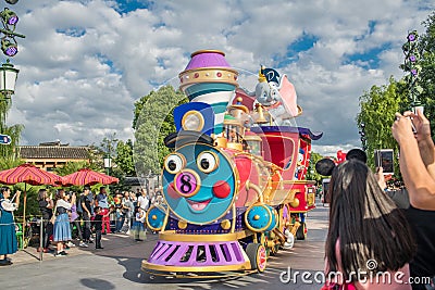 Mickeyâ€™s Storybook Express`s Parade at Shanghai Disneyland in Shanghai, China Editorial Stock Photo